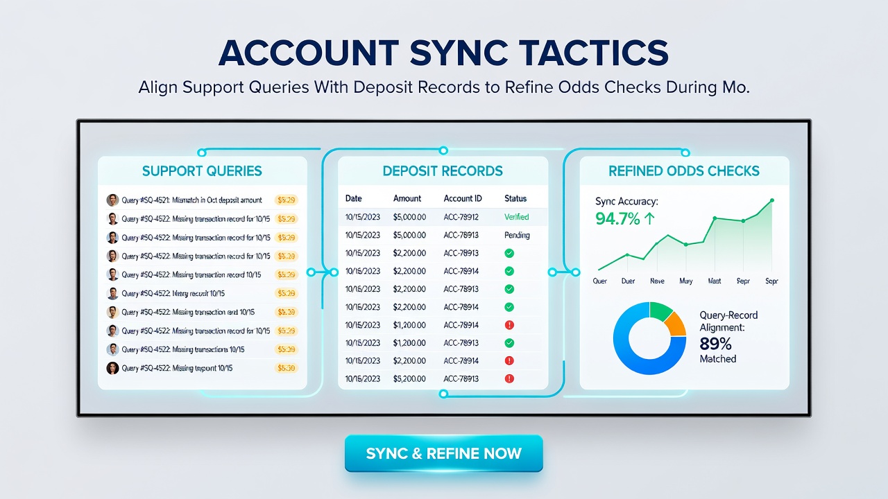 Support dashboard displaying aligned deposit records and odds verification tools for racing and soccer bets