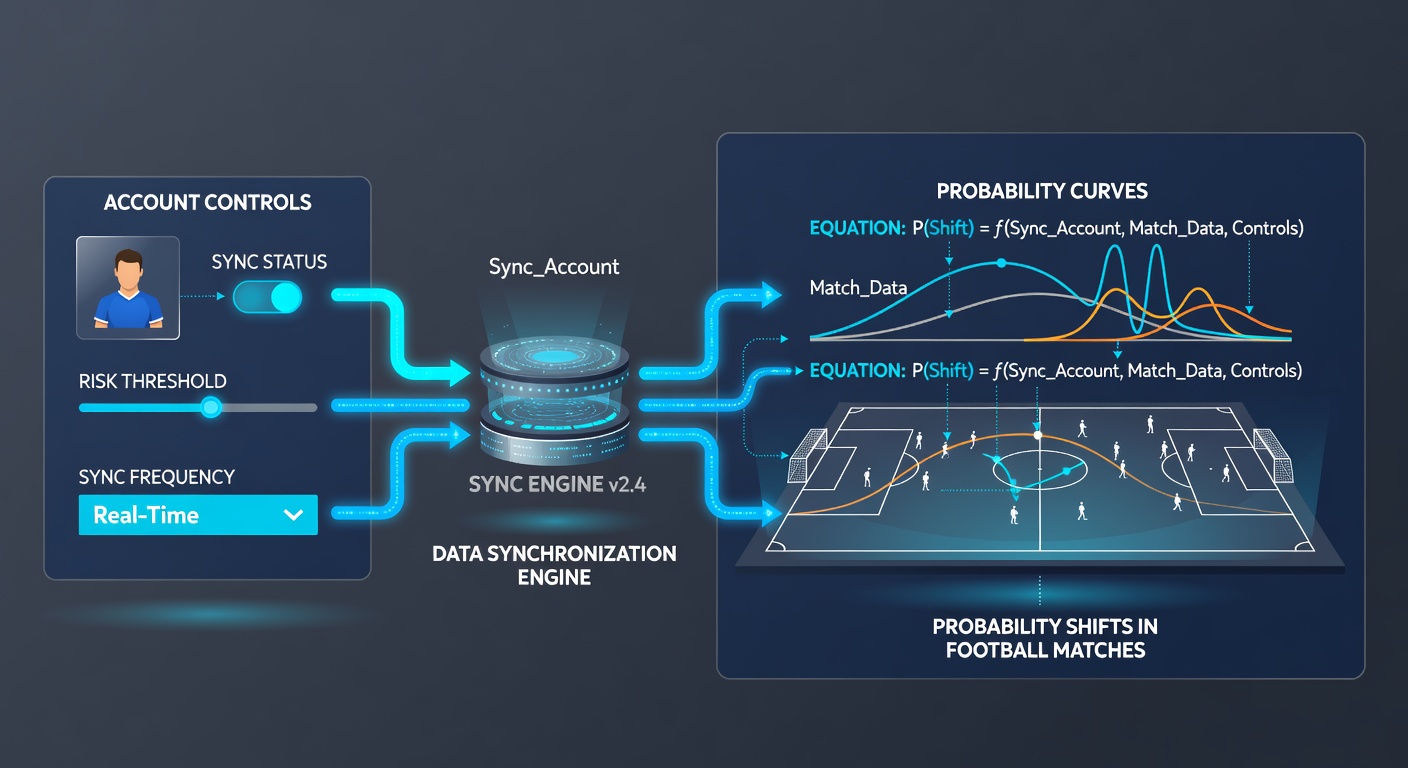 Technical diagram of real-time data linking between account settings and probability models in multiple betting verticals