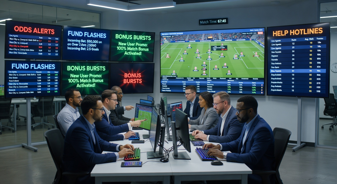 Close-up of financial transaction graphs pulsing in green on a live betting hub monitor, overlaid with soccer score updates and racing leaderboards