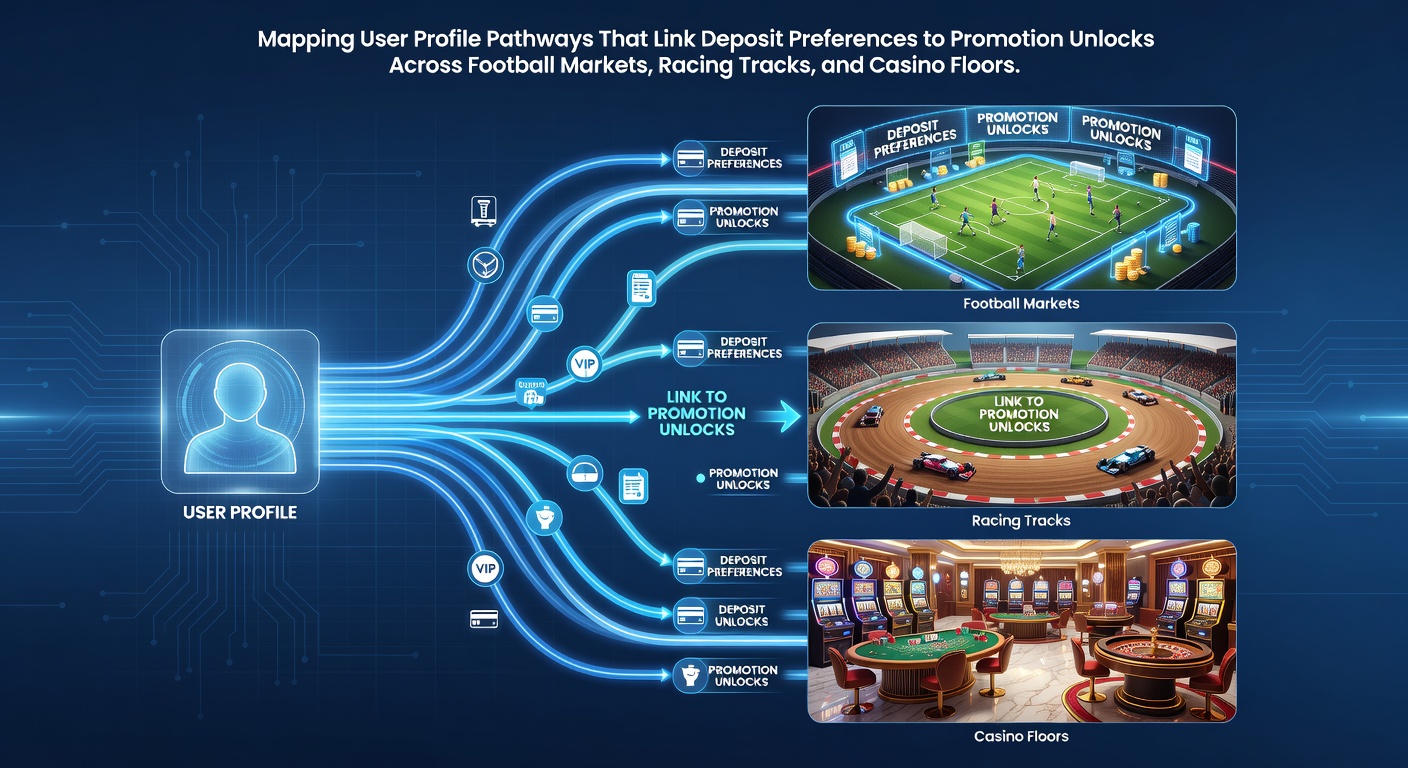 Diagram showing user profile pathways connecting deposit methods to promotional unlocks in betting markets