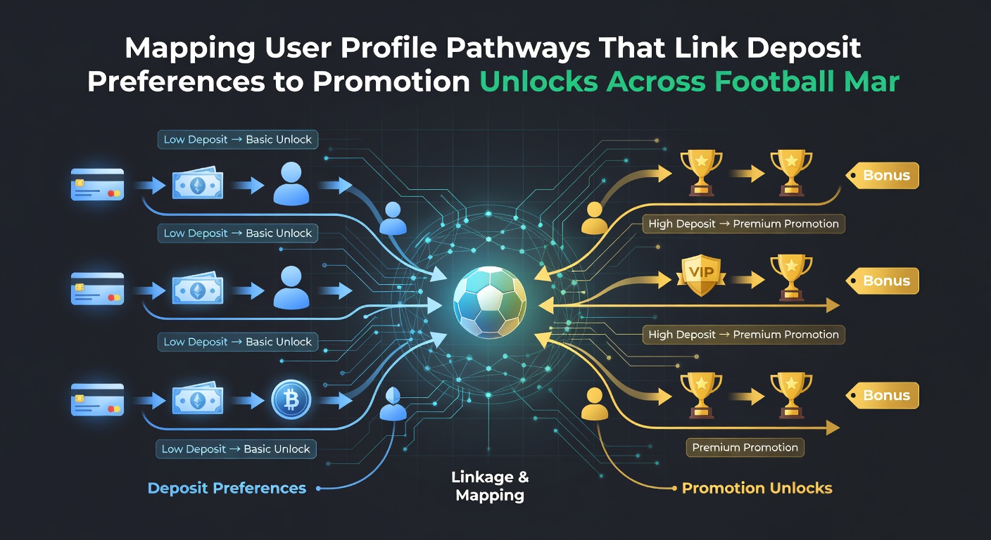 Infographic illustrating deposit preference flows leading to casino and sports promotion unlocks
