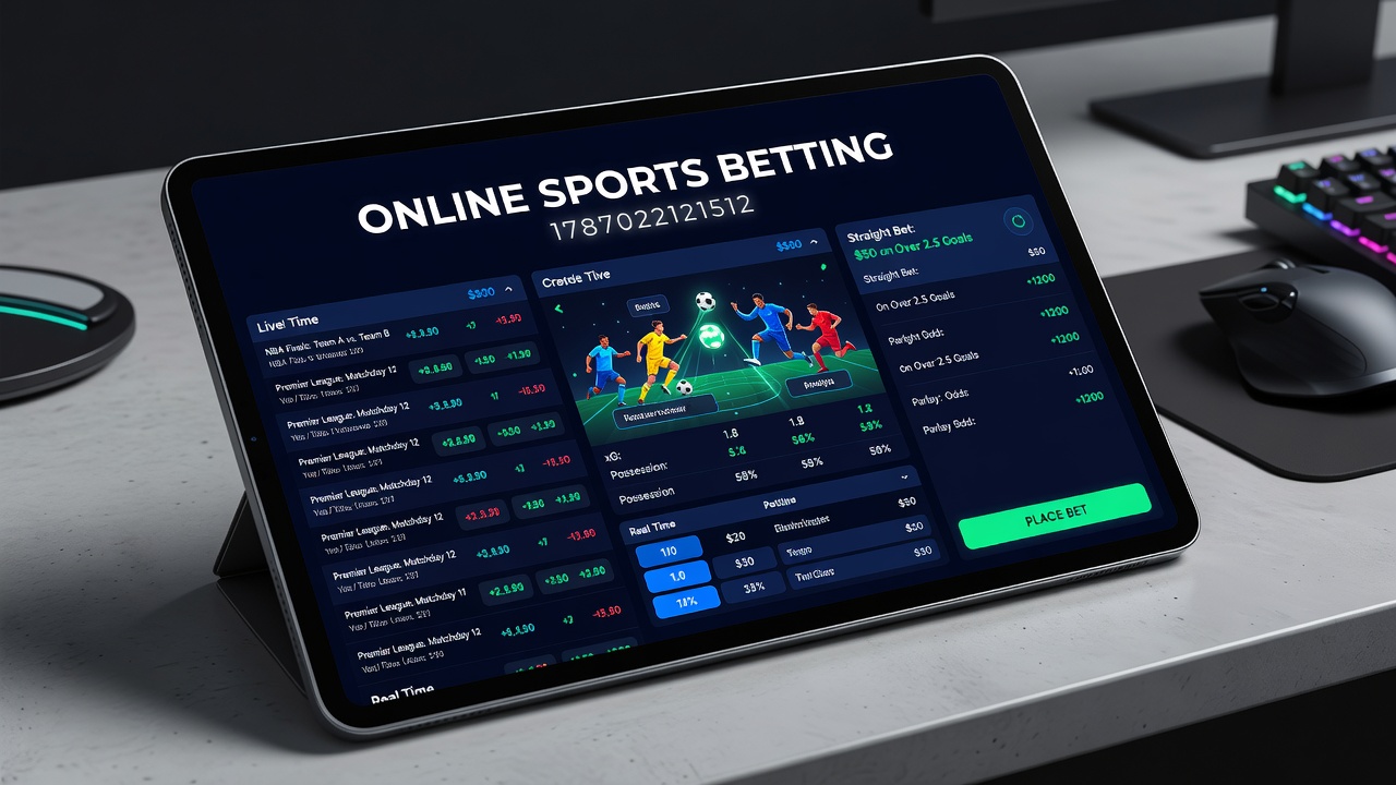 Detailed view of live betting dashboard with real-time statistics and wager placement options for various sports
